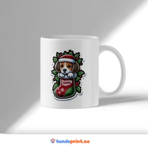 Kaffekrus med premium juledesign - Beagle #7