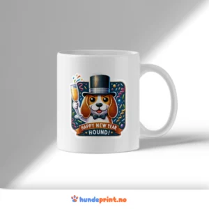 Kaffekrus med premium nyttår-design - Beagle #1