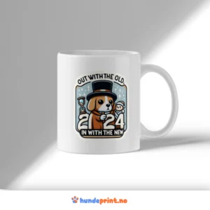 Kaffekrus med premium nyttår-design - Beagle #8
