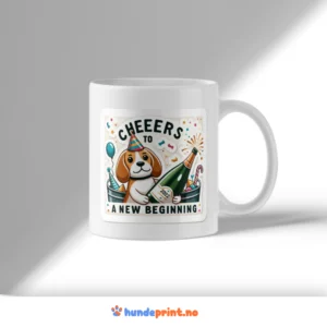 Kaffekrus med premium nyttår-design - Beagle #10