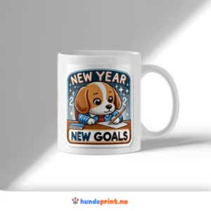 Kaffekrus med premium nyttår-design - Beagle #12