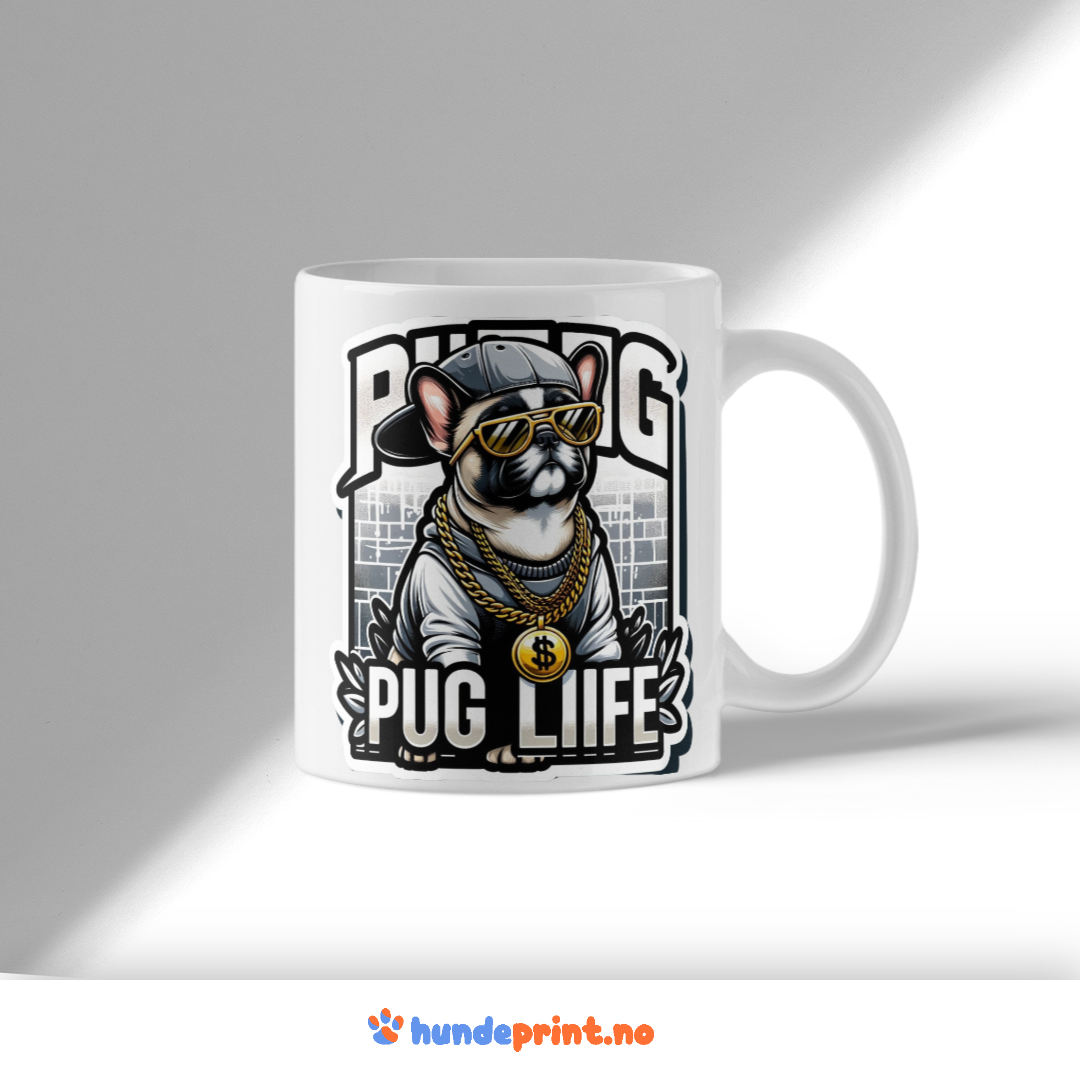 Kaffekrus med premium design - fransk bulldog - 70