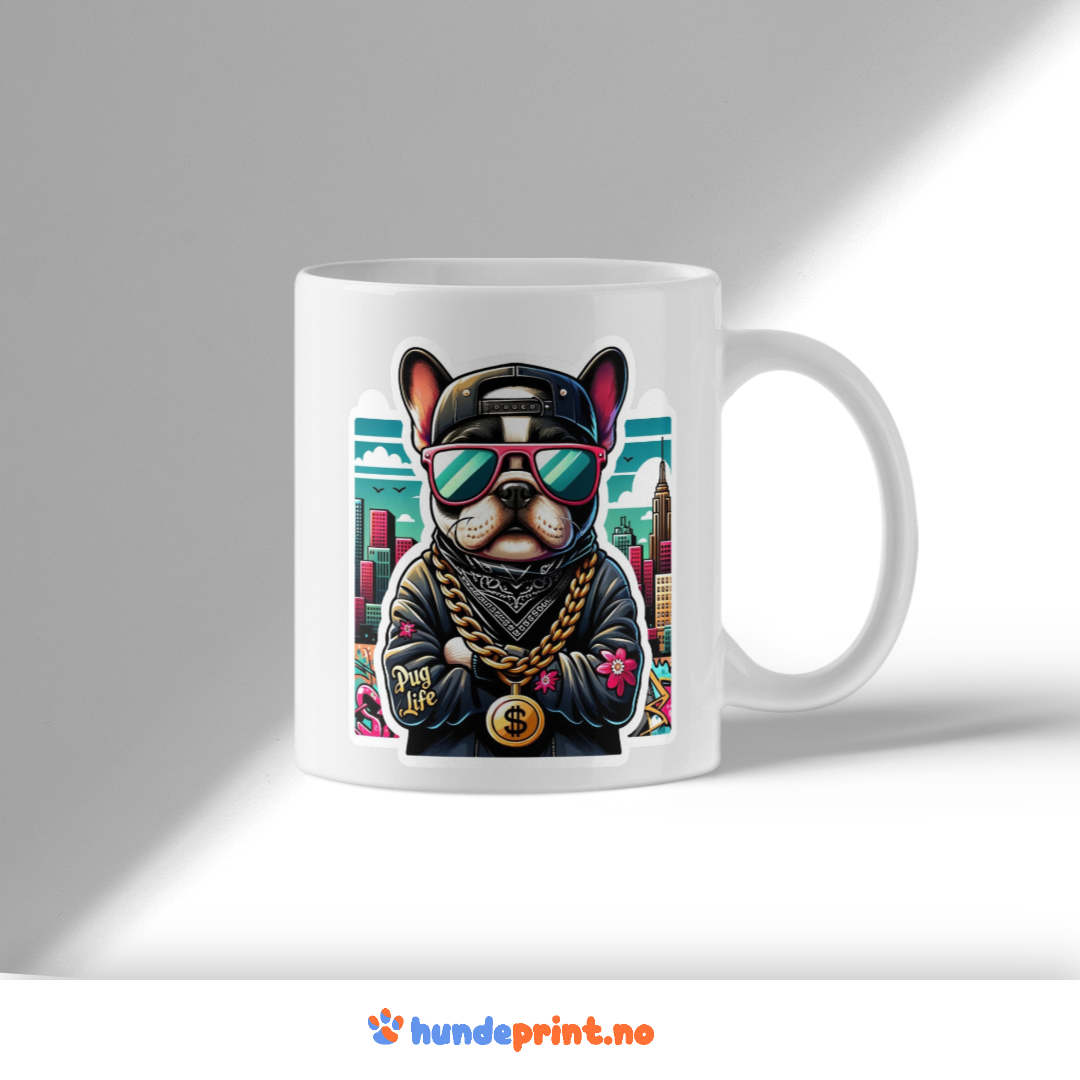 Kaffekrus med premium design - fransk bulldog - 72