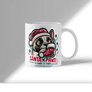 Kaffekrus med premium juledesign - fransk bulldog - 4