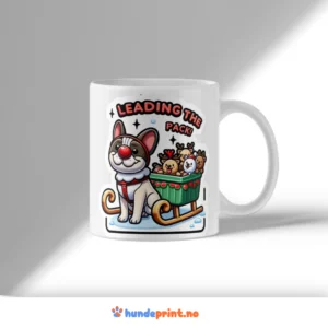 Kaffekrus med premium juledesign - fransk bulldog - 13
