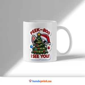 Kaffekrus med premium juledesign - fransk bulldog - 16