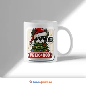 Kaffekrus med premium juledesign - fransk bulldog - 17
