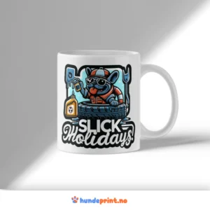 Kaffekrus med premium juledesign - fransk bulldog - 23
