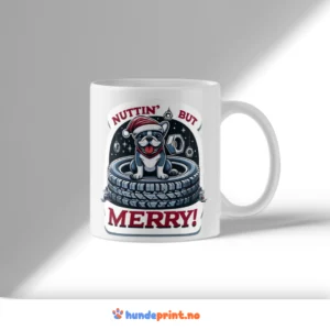 Kaffekrus med premium juledesign - fransk bulldog - 24